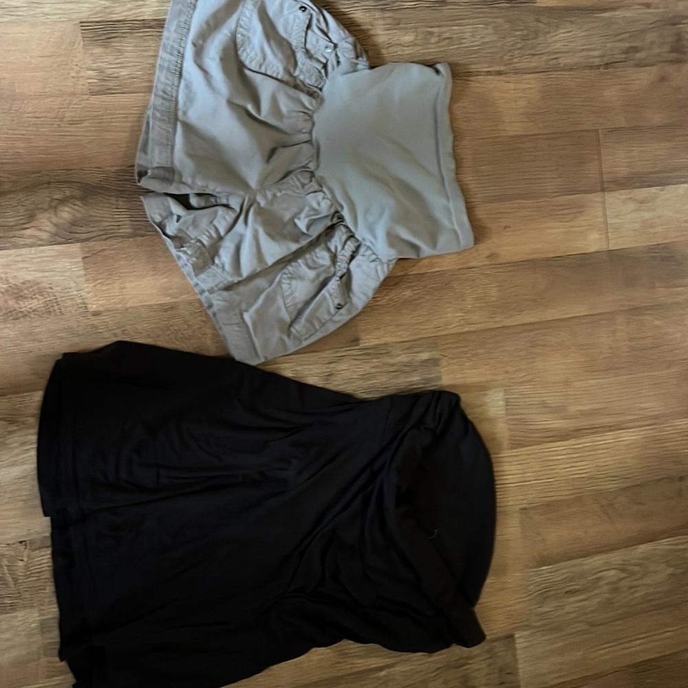 Maternity shorts and skirt.